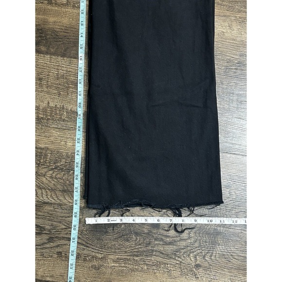 PacSun Women's Ultra High Rise Slim Jeans Size 24‎ Black Distressed Button Fly - Picture 8 of 14